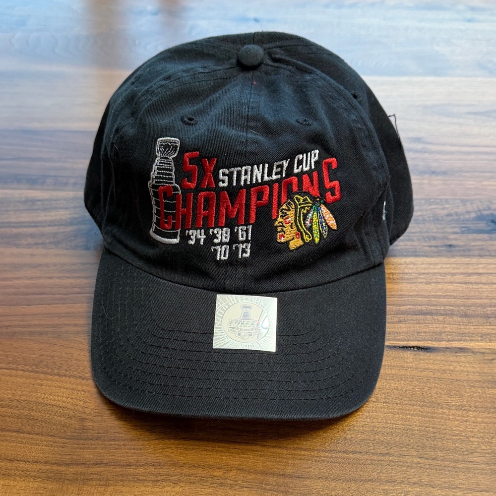 Vintage 5x Stanley Cup Champions Cap - Chicago Black Hawks